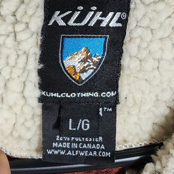 Kuhl Men's Stovepipe Alfpaca Large Rust Sherpa Outdoor Fleece Pullover Sweats - Picture 5 of 10
